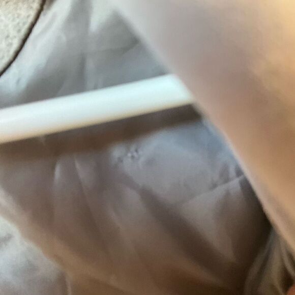 BNCI Waterfall Open Cardigan Jacket. Small. Greyish/tan. Velour/faux sueded leat - Picture 9 of 11